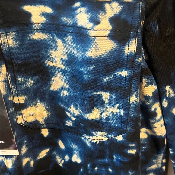 Men's Grateful Dead X Teton Gravity Research Navy Tie-Dye Denim Workshirt Shirt - Picture 3 of 7